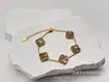 Pulsera de Trébol de Cuatro Hojas de la Suerte de 15 mm Pulsera Clásica de Cinco Flores Más Vendida en Amazon Oro de 18 Quilates Sin Decoloración Venta Directa de Fábrica