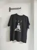 Erd Grjkd Melancólica Rica Segunda Geração Acolchoada Feminina Manga Raglã Estampada Gola Redonda Canelada Manga Curta Camiseta Tendência
