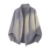 Nuevo Suéter Cardigan de Punto con Cremallera y Cuello Alto para Hombre y Mujer 2026 Otoño/Invierno Ropa Exterior Simple Suelta de Alta Gama