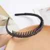 Faixa de Cabeça Amazon com Strass e Dentes, Antiderrapante, para Lavar o Rosto, Acessório de Cabelo Versátil para Mulheres
