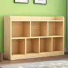 Librero de Madera Maciza de Pie para Niños Librero Simple Combinación Gabinete de Rejilla Gabinete Bajo Hogar Simple Moderno Gabinete de Almacenamiento