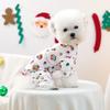 Roupas para Pets Outono e Inverno Novas para Cachorro Pequeno Filhote Cachorro Feliz Gato Quente e Xadrez Natal Roupa de Casa - Branco