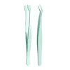 Pinzas Especiales para Pestañas Inferiores, Pinzas Doradas tipo Pluma sin Pegamento, de Alta Precisión con Punta Plana para Injerto, Pinzas Amigables para Principiantes, Pinzas Portátiles