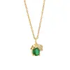Collar de Hoja Estilo Coreano Transfronterizo Colgante de Gota de Agua Simple Versátil Colgante de Gota de Agua Cadena para Clavícula Joyería Europea y Americana