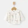 Traje de Monje Delgado de Algodón Hielo Oxígeno Sin Hueso de Espalda Media para Bebé Recién Nacido Pijama para Recién Nacido Top para Bebé de Luna Llena Aire Acondicionado