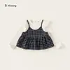 M bienestar no reembolsable traje infantil otoño e invierno traje de falda para niñas liquidación retirada calidad conjunto de dos piezas