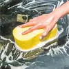 Directo de fábrica grande protección ambiental forma de 8 lavado de autos esponja de coral burbuja agujero grueso limpieza descontaminación alga Algodón
