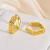 Pendientes Vintage Europeos y Americanos de Acero Inoxidable, Pendientes Exagerados de Lujo Ligero para Mujer, Pendientes Dorados de Diseño de Nicho