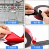 Película Roja Pe Espuma Negra Cinta de Doble Cara Automotriz Metal Impermeable Cinta de Esponja Fijación de Carteles Publicitarios Cinta de Doble Cara Engrosada