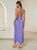 Vestido Sexy Europeo y Americano Transfronterizo para Mujer Primavera y Verano Nuevo Vestido de Noche de Amazon Satén Tirantes Falda Larga