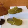 Meias-pantufas femininas Birken, novo estilo primavera/verão 2026, chinelos de dedo semiabertos para exterior, sandálias de outono, sapatos Birken plataforma estilo francês