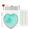 Conjunto de Pincéis para Nail Art Amazon Transfronteiriço, Caneta de Silicone para Desenho de Flores e Linhas de Fototerapia, Caneta Pontilhada, Conjunto Combinado de Canetas de Cristal