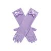Explosiones Europeas y Americanas Vestido de Princesa de Cabello Largo Vestido Tutú Dorado con Lazo Grande Vestido Tutú de Encaje Morado