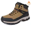 Zapatos deportivos de algodón con forro polar de talla grande 46 para hombre para otoño e invierno, botas de nieve cálidas, zapatos para senderismo y montañismo al aire libre, zapatos para hombre a prueba de frío
