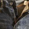 Shorts Jeans Reto Stretch Lavado para Homem, Calças de Cinco Pontos Sem Stretch, Calças de Comprimento Médio Vintage de Verão, Estilo Retrô