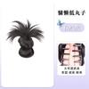 Peluca de Cabeza de Bola de Plumas de Pollo para Mujer Sentido Perezoso Clip de Agarre Flor de Brote Artefacto para el Cabello Peluca de Cabello de Simulación Bolsa Peluca Anillo para el Cabello