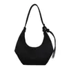 Bolso de Hombro de Terciopelo Suede Estilo Coreano Retro Plegado Tipo Dumpling para Mujer Ambiente Relajado Estilo Perezoso Versátil Bolso Cruzado Sensación de Alta Gama
