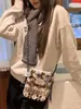 511132 Bolso de Peluche Portátil para Teléfono Móvil de Nuevo Estilo, Bolso de Almacenamiento Varios, Bolso Cruzado Retro, Bolso de Hombro para Salidas de Otoño e Invierno