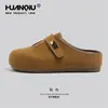 Zapatos Birkenstock Estilo Retro Global para Mujer Primavera 2026 Nuevo Estilo Nicho Versátil Suela Gruesa Aumentadores de Altura Sin Cierre Medio Abiertos Zapatos para Mujer