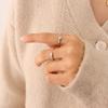 Europa y Estados Unidos nuevo diseño único sensación abierto anillo suave personalidad todo-combinable acero titanio chapado oro 18K anillo de dedo joyería