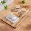 Tapete de silicone para sabonete com design de ranhura ondulada permite que o sabonete seque rapidamente