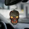 Colgante de Coche de Calavera Acrílica 2D Nuevo Transfronterizo Decoración Creativa de Halloween para Coche Accesorio Personalizado para Coche Lujo Ligero
