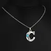 Estación independiente más vendida collar retro turquesa con letras de 26 letras inglesas colgante de estilo bohemio personalidad