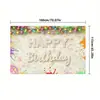 Banners e Bandeiras Personalizados com Tema de Feliz Aniversário, Suprimentos para Decoração de Cenário de Festa de Feriado, Fonte Amazon
