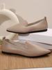 Zapatos planos de boca baja puntiagudos de talla grande para comercio exterior europeo y americano para mujer, sencillos con patrón de serpiente, para poner, para el trabajo, Wish
