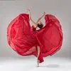 Disfraz de Baile de Apertura Yangko para Niños, Falda de Gran Oscilación de 720 Grados para Niñas, Falda de Tul Fluida de Línea A para Danza Moderna de Xinjiang, Práctica