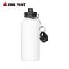 Tetera de Aluminio Recubierta en Blanco para Transferencia Térmica Tetera para Deportes al Aire Libre Logo Imprimible Imagen Mosquetón Portátil Taza para Beber