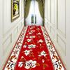 Alfombra de pasillo clásica china Hotel Hotel pasillo manta insonorizada hogar Villa lavable a máquina alfombra de terciopelo cristal