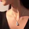 Collar de plata de ley S925 con moissanita completa, cadena para la clavícula con símbolo de infinito y corazón de moissanita, superventas transfronterizo de Amazon