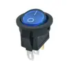 Interruptor de barco KCD11 negro 16mm azul 3 pines 2 posiciones impreso Interruptor basculante OI Luz LED debajo del círculo superior