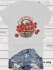Camiseta informal holgada de manga corta con cuello redondo y estampado de tomate de Amazon Independent Station para mujer, venta al por mayor
