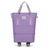 Nueva Bolsa de Viaje con Patrón de Diamantes, Bolsa de Almacenamiento para Maternidad, Ruedas Multidireccionales, Separación de Seco y Húmedo, Maleta Expandible, Bolsa de Gimnasio de Gran Capacidad