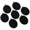 Accesorios para Joyería de Aleación DIY 40*30mm Diámetro Interior Piedra de Tiempo Base Ovalada Colgante Decorativo C92