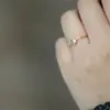 Anillo de Copo de Nieve de Invierno Luochen con Diamantes, Estilo Japonés Exquisita Obra Estilo Ropa, Versátil, Moderno y Personalizado Anillo Pulsera Ajustable