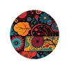 Alfombrilla de Ratón Redonda Floral Estilo Étnico Retro Arte Personalizado Antideslizante Oficina Computadora Mini Alfombrilla de Escritorio
