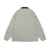 Roupa Masculina Beijie 2026 Primavera Nova Cor Color Block Gola Lapela Moletom Unissex Marca Tendência Caimento Solto Oversized Jaqueta Falsa de Duas Peças