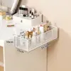 Contenedor de almacenamiento para brochas de maquillaje, porta brochas, caja para debajo del escritorio, organizador de cosméticos colgante, porta labiales tipo cajón de escritorio para tocador