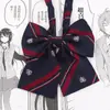 Colección de Pajaritas RayadasPajarita JK Sin Corbata Plana con Plumas Estilo Japonés Camisa de Uniforme Escolar Estilo Estudiante