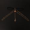 Cadena de Pierna Larga Elástica Exagerada de Serpiente para Mujer, Joyería Corporal de Cadena Multicapa Bohemia de Moda, con Forma de Serpiente