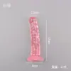Vibrador de Cristal Transparente para Mulheres, Específico para Adultos, Brinquedo Sexual Realista em Formato de Pênis, Dispositivo Orgástico de Masturbação