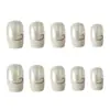 Manicura de Moda Nude Blanco Fresco, Parches para Uñas Delicados con Ondulaciones, Uñas Portátiles de Venta Caliente Transfronteriza con Atmósfera Elegante