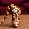 2022 novo colar de âmbar vivo fragrância natural pingente de dragão corajoso corrente de suéter colar atacado étnico