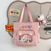 Gatinho Fofo Desenho Animado Doce Bolsa Ita Transparente Tendência Japonesa Estudante Grande Capacidade Bolsa de Ombro Portátil Mochila
