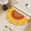 Alfombrilla Creativa de Baño con Forma de Semicírculo de Barro de Diatomeas Alfombrilla para Pies Puerta de Baño Alfombrilla Absorbente Inodoro Alfombra Antideslizante de Forma Especial