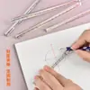 Regla triangular transparente, creativa y minimalista para estudiantes, con un diseño sencillo, ideal para dibujar, medir y usar en exámenes y oficinas, de 15 cm de longitud y con marcas tridimensionales