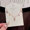 Colares e Brincos Série Oceano, Design de Nicho de Luxo Leve de Alta Qualidade, Corrente para Clavícula, Pulseira Exquisita e Doce